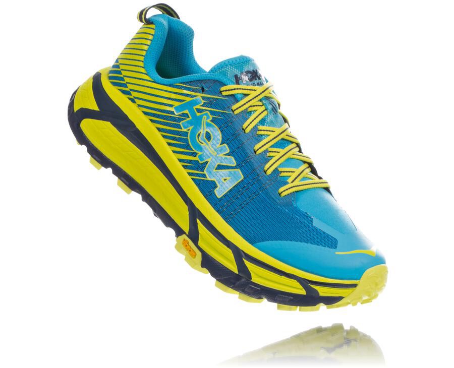 Zapatillas Trail Hoka One One Mujer - Evo Mafate 2 - Azules/Verde - ZDX012758